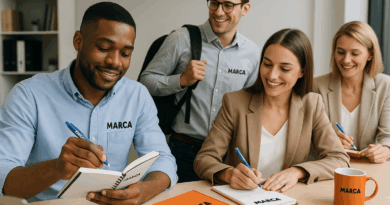Material de escritório personalizado reforça branding