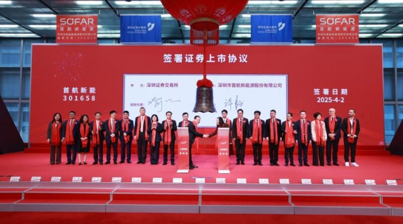 China: Sofar Solar é listada na Bolsa de Valores de Shenzhen