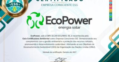 EcoPower é reconhecida com certificado ESG