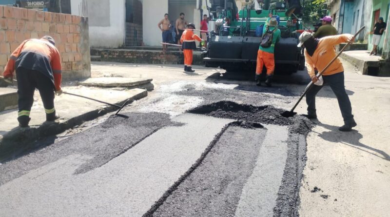Prefeitura de Manaus avança com recapeamento asfáltico no Parque 10 e garante mais conforto e mobilidade à população