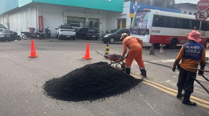 Prefeitura de Manaus intensifica recuperação asfáltica no bairro Redenção e reforça melhorias na mobilidade urbana