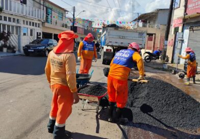 Prefeitura de Manaus intensifica recuperação asfáltica no Nova Esperança e melhora mobilidade na zona Oeste