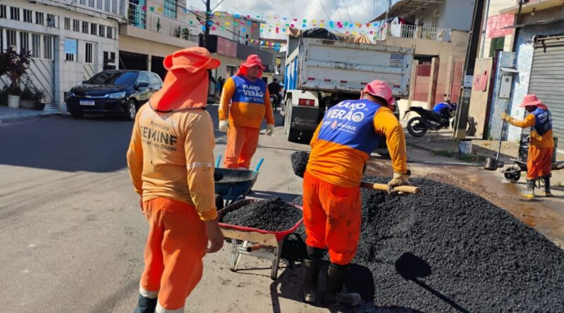 Prefeitura de Manaus intensifica recuperação asfáltica no Nova Esperança e melhora mobilidade na zona Oeste