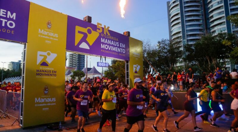 ‘Manaus em Movimento’ ganha impulso com ‘Sabadão da Saúde’ e corrida kids no mirante Lúcia Almeida