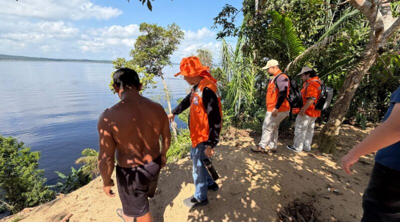 Defesa Civil de Manaus realiza vistoria técnica em comunidades indígenas da RDS do Tupé para avaliação de áreas de risco