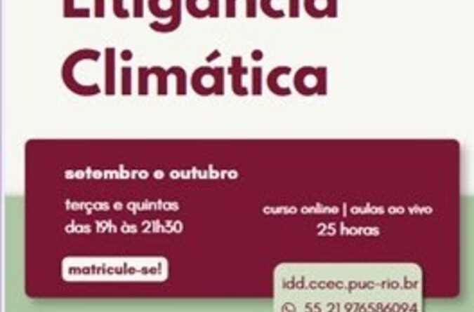 PUC-Rio e LACLIMA lançam curso inédito sobre o clima
