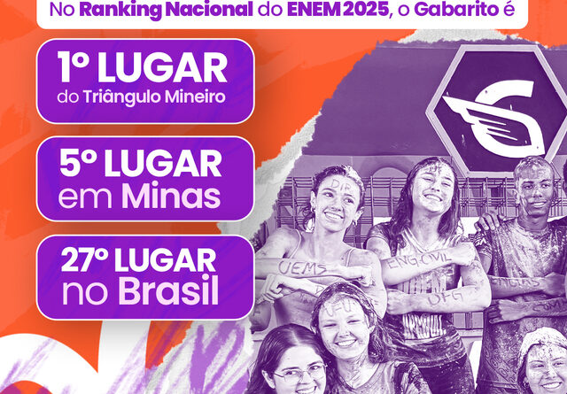 Gabarito Educação conquista 5ª posição no ENEM em Minas