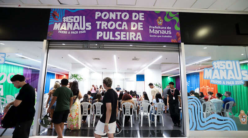 Prefeitura de Manaus inicia retirada de pulseiras do ‘#SouManaus Passo a Paço 2026’ nesta sexta-feira