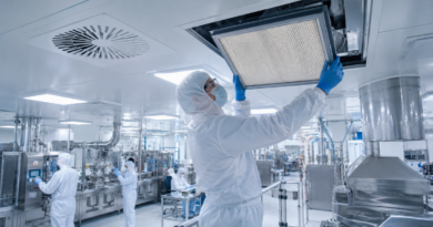 Filtros de ar industriais reduzem riscos em salas limpas
