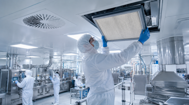 Filtros de ar industriais reduzem riscos em salas limpas