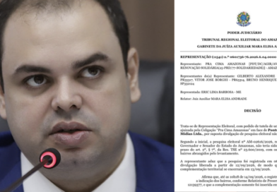 Justiça suspende pesquisa que colocava Roberto Cidade no segundo turno, veja decisão em anexo