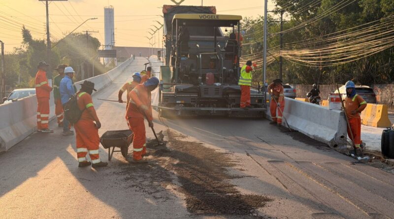 Prefeitura de Manaus conclui primeira faixa da alça viária do complexo viário ‘Passarão’ e acelera conclusão da segunda
