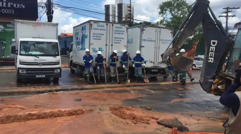 Em nota, a Prefeitura de Manaus informa ações emergenciais após rompimentos de tubulações na zona Oeste