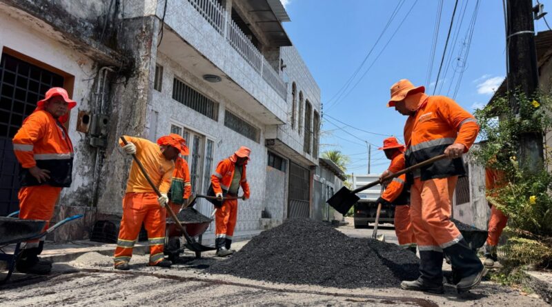 Prefeitura de Manaus avança com manutenção asfáltica da rua Abdias Teles da Silva, no bairro Raiz