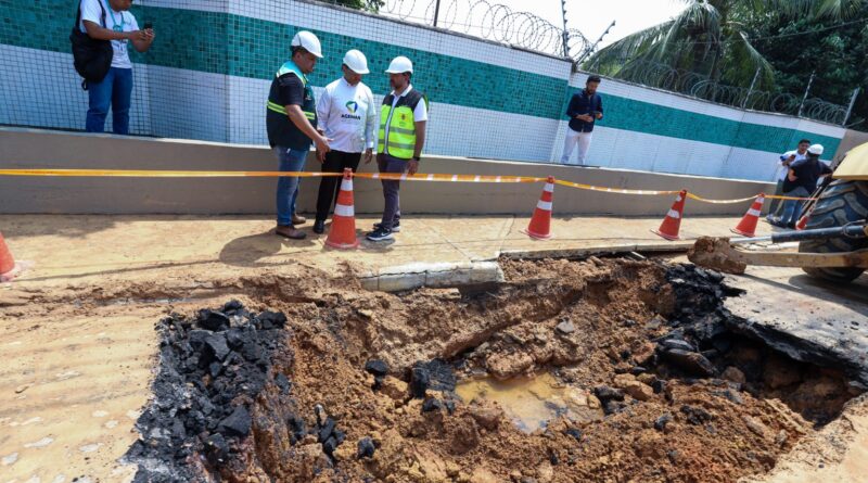 Prefeitura e Ageman monitoram ação emergencial em tubulações e apuram causa de rompimento na zona Oeste