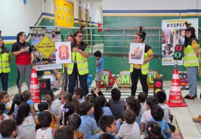 Alunos da educação infantil aprendem sobre segurança no trânsito em ação da Prefeitura de Manaus