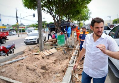 No Dia da Árvore, prefeito Renato Junior vistoria obra em canteiro central e reforça preservação da arborização na avenida Margarita