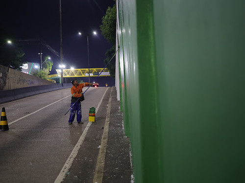 Prefeitura de Manaus inicia modernização do viaduto Professora Lilá Borges de Sá, na avenida Djalma Batista