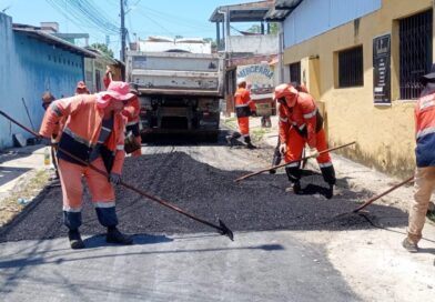 Prefeitura de Manaus conclui recuperação asfáltica da rua Amanacy, no São José Operário