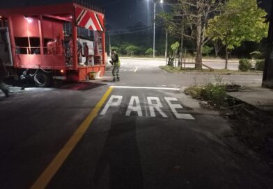 Prefeitura de Manaus segue com serviços de sinalização em várias zonas da cidade
