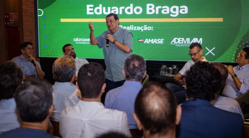 Em reunião com empresários, Braga apresenta propostas para seguir ampliando investimentos, empregos e oportunidades no Amazonas.