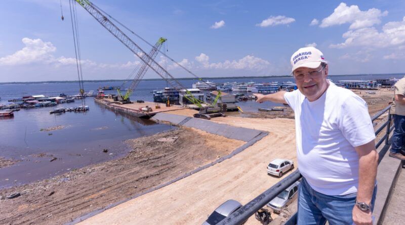 “Primeira etapa de um gigante projeto para reconstruir a alma do Centro”, diz Braga no início das obras do novo Porto da Manaus Moderna