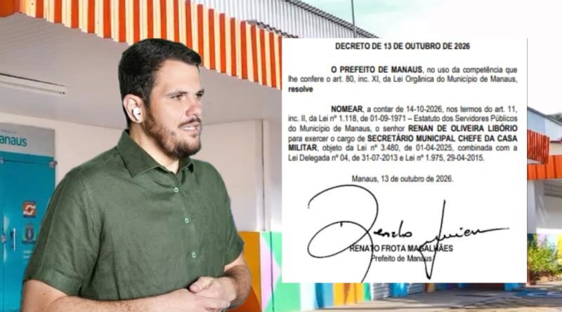 Renato Junior troca comando da Casa Militar da Prefeitura de Manaus