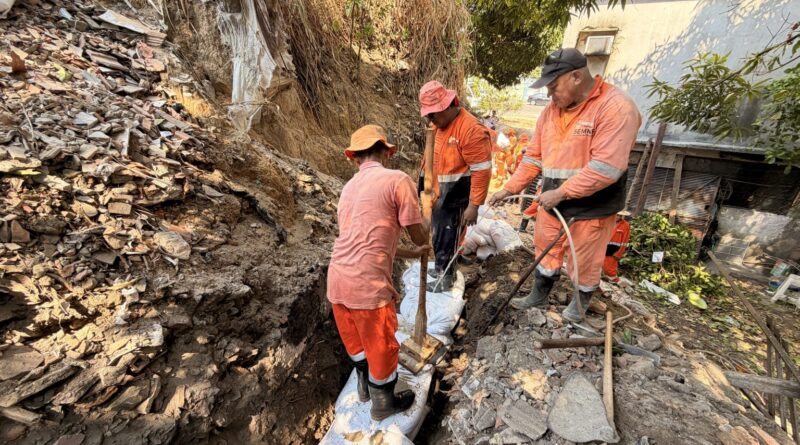 Prefeitura de Manaus utiliza técnica ‘Rio Rap’ para conter erosão no Centro