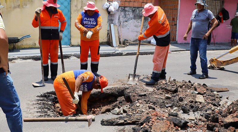Prefeitura recupera drenagem após identificar instalação irregular em rua no São José Operário