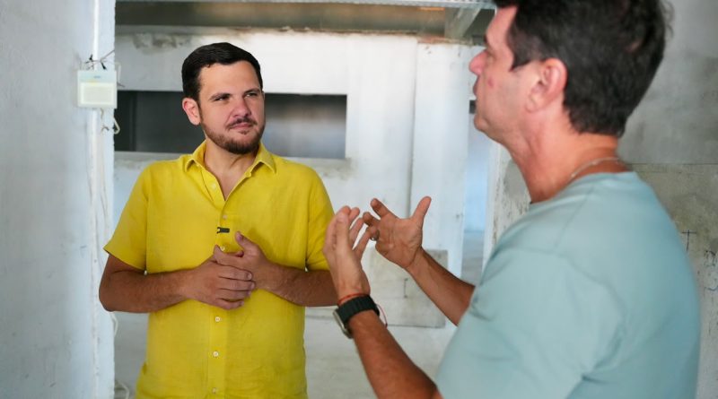 Prefeito Renato Junior vistoria obras do Caps no Lago Azul com 60% de execução e garante ampliação da rede de atenção psicossocial do município