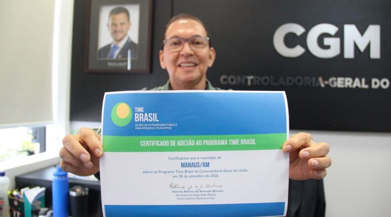 Manaus é a primeira cidade do Amazonas a aderir ao programa de integridade pública da União e recebe o ‘Selo de Ente Participante’