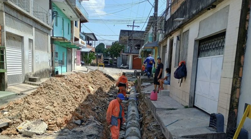 Prefeitura de Manaus substitui 60 metros de drenagem na comunidade Mundo Novo para melhorar escoamento da água da chuva