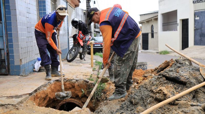 Prefeitura de Manaus recupera rede de drenagem no bairro Redenção e reforça prevenção de alagamentos na região