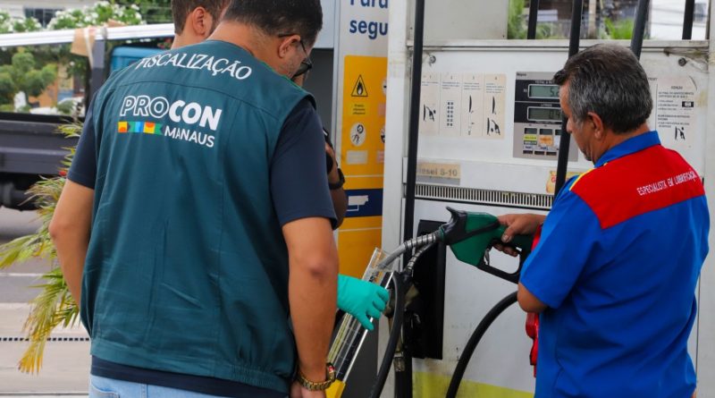 Pesquisa do Procon Manaus aponta aumento de R$ 0,30 no menor preço da gasolina comum