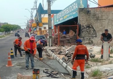 Prefeitura de Manaus avança com drenagem na avenida Autaz Mirim e reforça proteção da via na zona Leste