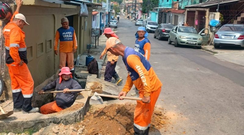 Prefeitura de Manaus recupera rede de drenagem no Lírio do Vale e melhora escoamento das águas da chuva