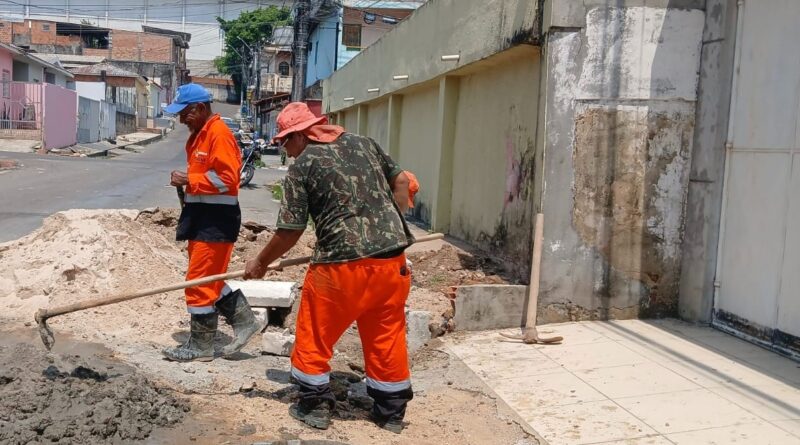 Prefeitura de Manaus avança com drenagem superficial no Alvorada e reforça infraestrutura no conjunto Jardim do Éden