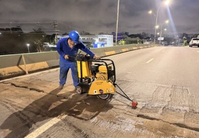 Prefeitura de Manaus inicia manutenção das juntas de dilatação do viaduto Ayrton Senna