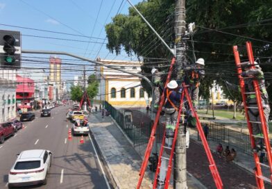 Prefeitura de Manaus amplia ordenamento de cabos com sistema e tecnologia no centro da capital