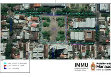 Em nota, a Prefeitura de Manaus informa teste operacional com inversão de sentido na rua do Congresso, no Centro